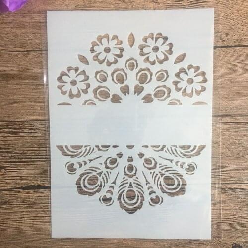 A4 29 * 21cm flower Mandala DIY Stencils Wall Painting Scrapbook Coloring Embossing Album Decorative Paper Card Template