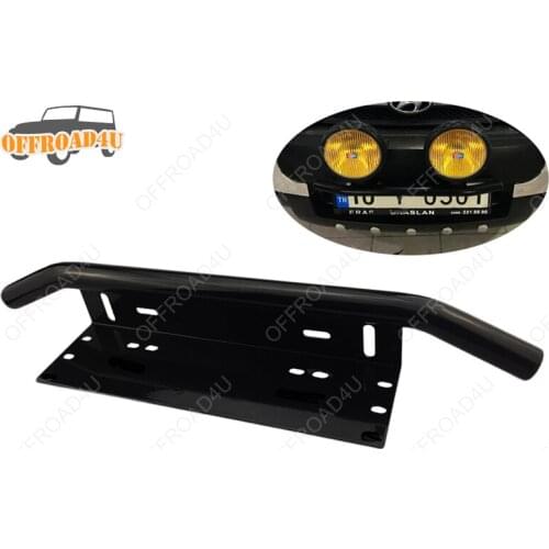 Aluminum Car Light License Plate LED lamp Mount Bracket Holder Offroad Light Bar Bull Bar Front Bumper License Plate Bracket