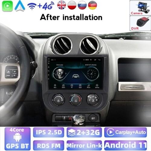 Android For Jeep Compass 2009 2010 2011 2012 2013 2014 2015 Car Multimedia Radio Player Navigation Video GPS Wifi No 2din CD