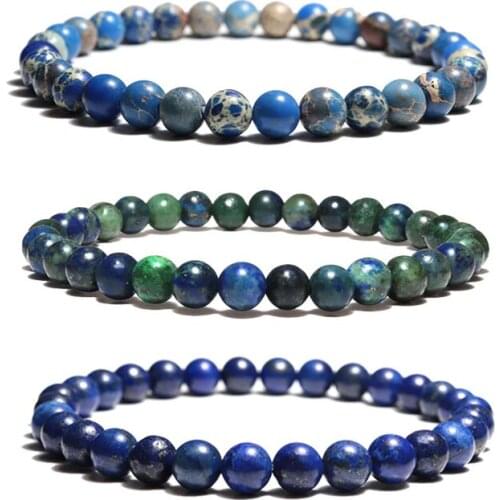 6mm Real Natural Stone Bracelet Mens Women Lapis Lazuli Obsidian Lava Tiger eyey Small Beads Braslet Minimalist Accessoriess