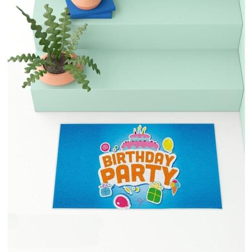 "Birthday Party" Indoor Mat Outdoor Mat, Room Carpet, Door Matting 50x80 cm