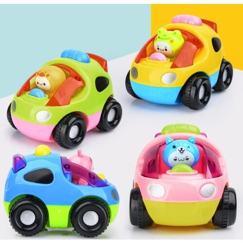 Children Cartoon Baby Car Set Model Drop Resistant Inertial Sliding Vehicle Toy Mobile Vehicle Model Kid Mini Cars Kid Toys Gift