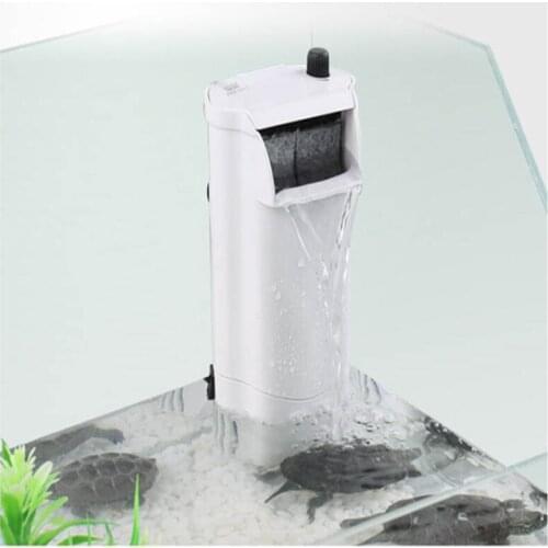 HONGYI Waterfall Aquarium Turtle Fish Tank Oxygen Pump Built-In Low Water Level Filter 220-240V 3W Fish Aquarium Accessories
