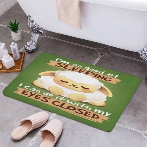 Sleeping sheep 3D Print Doormats Rectangle Non-Slip DoorMat Bedroom Kitchen Entrance Print Door rugs Dropshipping