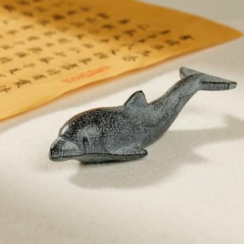 Creative cast iron dolphin mini small ornaments desktop crafts home decoration