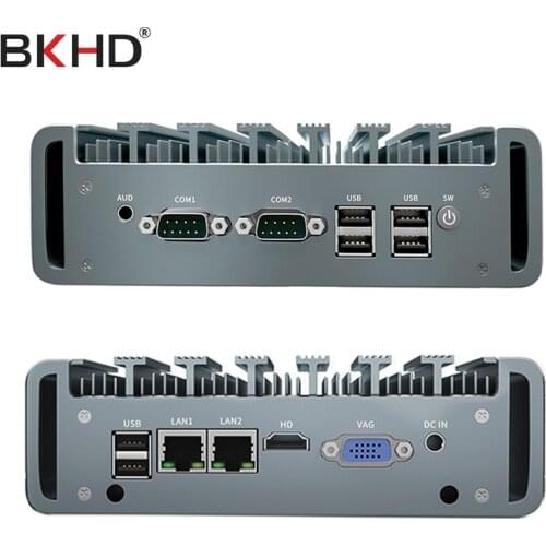 BKHD Mini PC with Core I3 I5 17 Dual Giagabit Lan Industrial Mini Computer,Support Linux,Ubuntu PFsense Celeron N2940 J1900