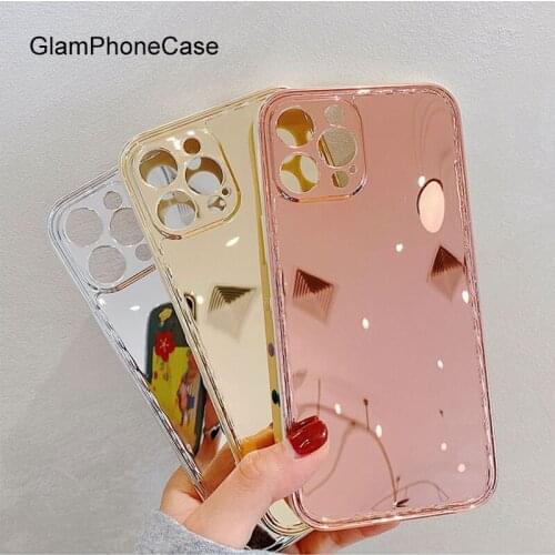 GlamPhoneCase Pure color plating Phone Case For iPhone12Pro/max 11Pro/Max XS Max XR Soft Silicone Cover For iPhone11 7 8Plus Cas