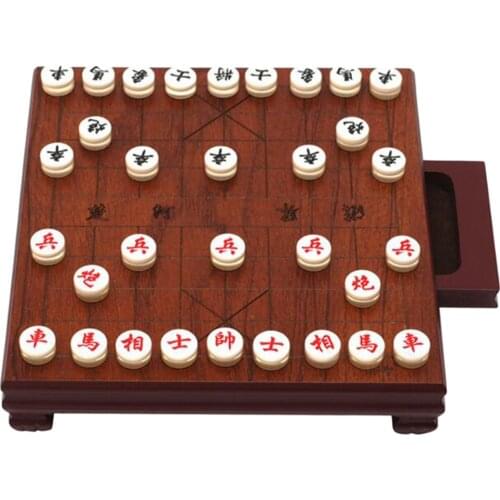 Xiangqi Portable Chess Set Family Teens Board Puzzle Game Toy