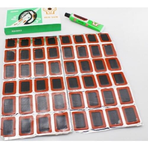 48pc Bicycle Tire Rubber Patch Bike Repair Tool Kits Cycling Bike Tire Inner Tube Puncture Patch Repairing Patchs Glue Wholesale