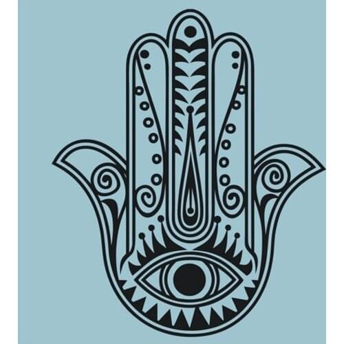The hamsa hand wall decal sticker , hamsa Vinyl Wall Decal Muslim House Protection Housewares Decor Sticker,IS2011