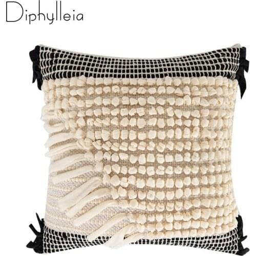 Diphylleia Cojin Boho Pillow Case Living Room Sofa Pillow Cover High End Handmade Woven Decorative Cushion Cover With Tassels