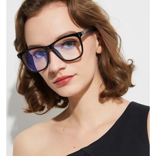 Computer Glasses Transparent For Women Men Spectacle Frame Anti Blue Ray Clear Fashion Eyeglasses Oversize Blue Light Blocking