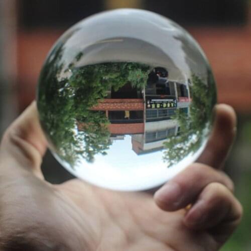 Clear Glass Crystal Ball Healing Sphere Photography Props Photo Gifts 80mm Home Decoration Transparent Light BallDecor Case