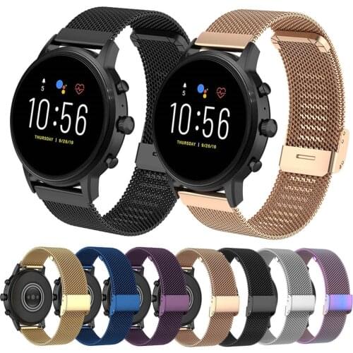 18mm 20mm 22mm Milanese Watchband Strap for Samsung Galaxy Watch 42mm 46mm Active2 Stainless Steel Metal Band for Garmin Huawei