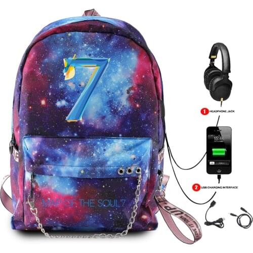 2021Bangtan Boys Backpack Design school backpacks for teenagers Girls Student Bags USB Cool multifunction travel Bag Laptop Pack