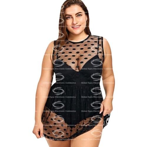 Mesh Sexy Womens Large Size Swimsuit European and American Foreign Trade One-Piece Fat Sister Swimsuit plus size swimsuit
