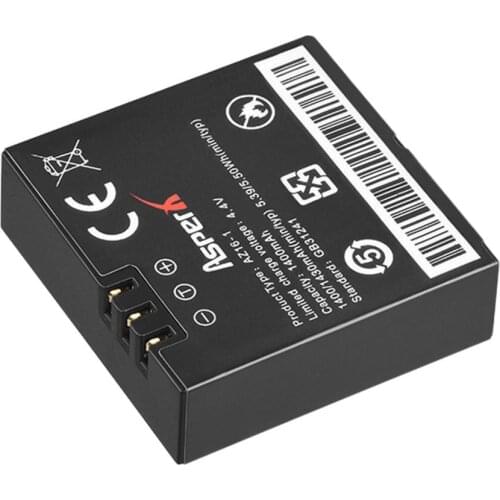 AsperX 1Pcs 1400mAh AZ16-1 AZ16 Replacement Yi 4K II Battery for XiaoYi 2 4K Action Camera II Xiaomi Yi Accessories