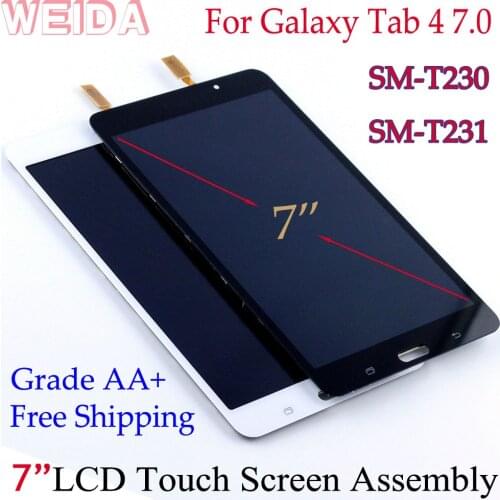 WEIDA LCD Replacment 7" For Samsung Galaxy Tab 4 7.0 SM-T230 SM-T231 LCD Display Touch Screen Assembly T230 WIFI /T231 3G