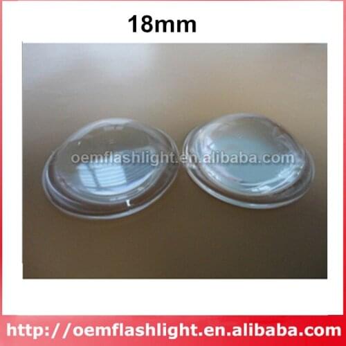 18mm Optical Glass LED Lamp Lens - 1pc