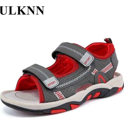 ULKNN BOYS Cool Shoes 2020 New Style Big Boy Korean-style Summer Beach Children Anti-slip Students Soft-Sole Boy Shoes FOR KIDS