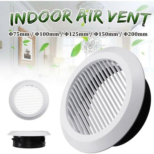 Air Vent Grille Circular Indoor Ventilation Outlet Duct Pipe Cover Cap ALI88