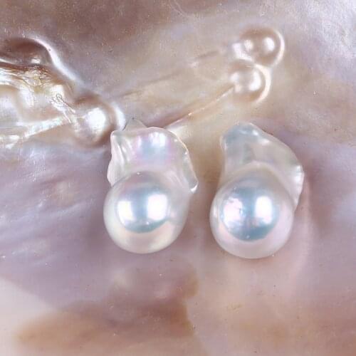 High quality 15-18mm loose white baroque pearls