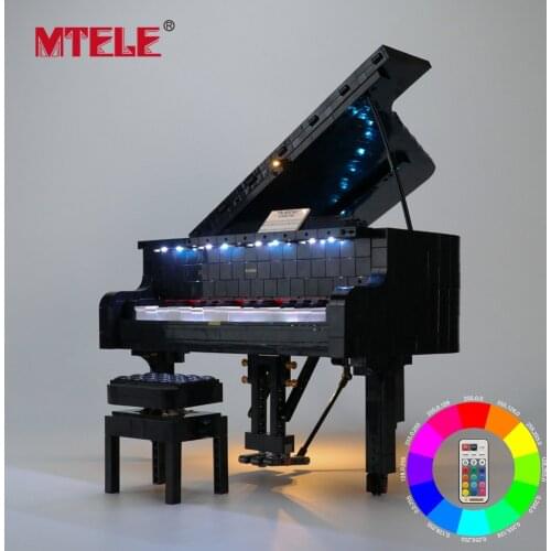 MTELE LED Light Kit for 21323 Ideas Grand Piano Toys Romote Control RGB Effect