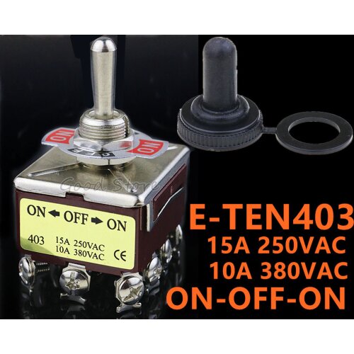1PCS E-TEN 403 12pin ON-OFF-ON 12mm toggle switch rocker switch toggles