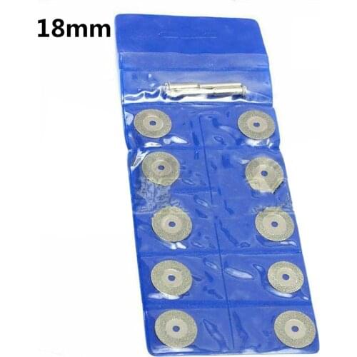 10x Mini Diamond Saw Blade Cutting Disc Rotary Wheel Grinding +2 Mandrel Tool Woodworking Tools Accessories