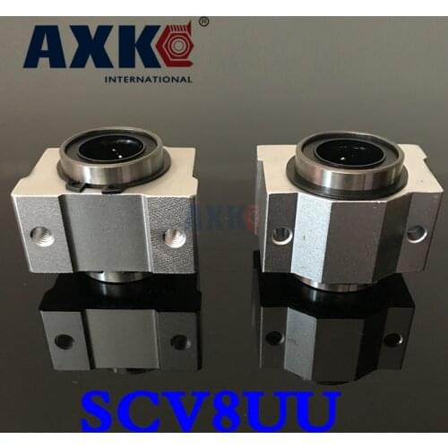 2019 Real Ball Bearing Rodamientos 4pcs Free Shipping Sc8vuu Sc8v Scv8uu Scv8 Linear Bearing Block Diy Slide Units Cnc Router