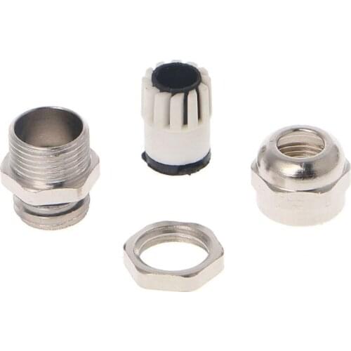 3PCS Stainless Steel PG7 3.0-6.5mm Waterproof Connector Metal Fixing Cable Gland