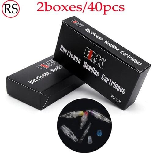 40pcs/lot #12 HRK Cartridge Tattoo Needles RS 3/5/7/9/11/14 Tattoo Needle Disposable Needles For Cartridge Machines Tattoo Pen