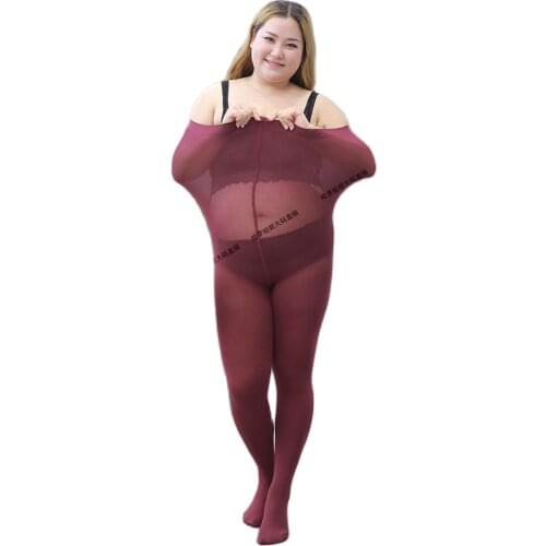 4XL-5XL Plus Pantyhose Over Size Plus Size Opaque Pantyhose 800D 70kgs-110kgs Two Seam Front And Back High Quality Durable Tight