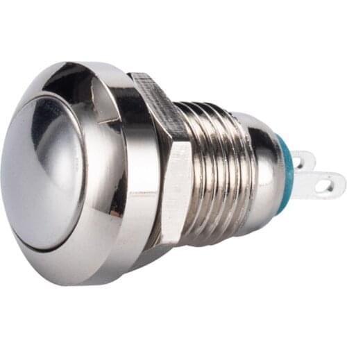 5pcs/lot 8mm Metal Push Button Switch Ball Head Momentary Push Button Reset Waterproof Button Switch Free Shipping