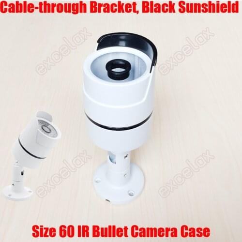 60mm Cable Protection Bracket Waterproof IR Bullet Camera Case CCTV Tube Casing Aluminum Alloy IP66 Outdoor for 36x LED Board