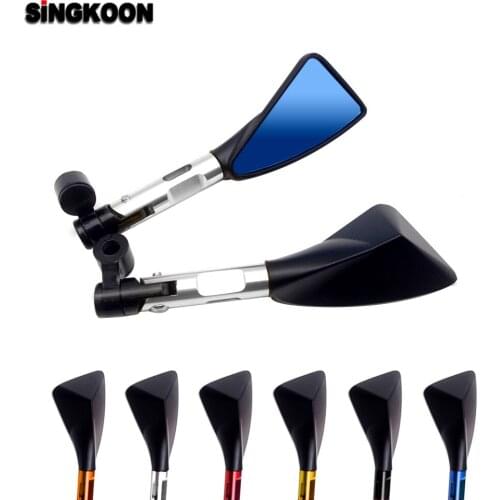8 10mm universal motorcycle mirrors cnc Aluminum Rearview Side Mirror FOR honda forza 125 BMW gs500 hayabusa gsx1300r aprilia rs