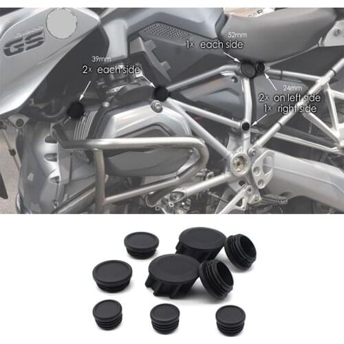 For BMW R1200GS Adv R 1200 GS R1200 GS LC 9PCS Frame Hole Cover Caps Plug Decorative 2013 2014 2015 2016 2017 2018 Frame Cap Set