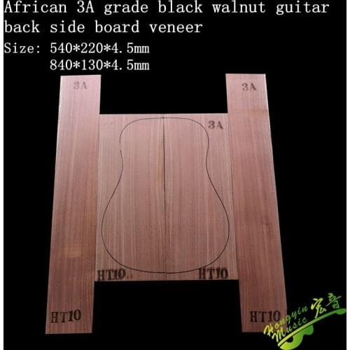 Africa imported 3A grade black walnut ebony guitar full veneer back side guitar production material Shandong Hongyin