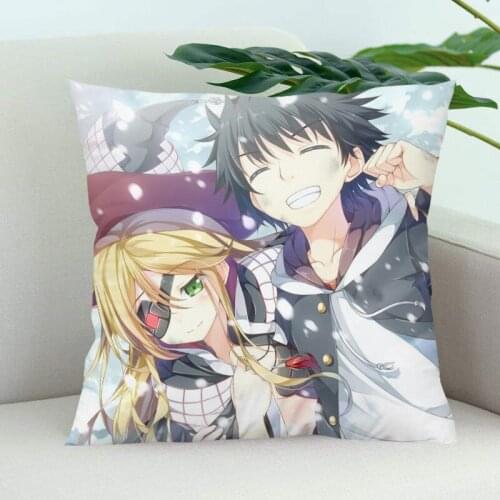 A Certain Magical Index Pillow Cover Bedroom Home Office Decorative Pillowcase Square Zipper Pillow Cases Satin Soft