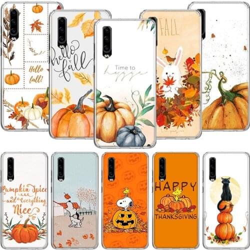 Pumpkin Happy Fall Autumn Phone Case For Huawei P30 P40 P20 P10 Mate 20 10 30 Lite Pro P Smart Z Plus Printing Cover Coque Shell