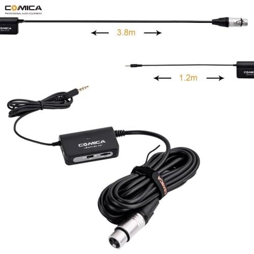 COMICA LinkFlex AD1 XLR-3.5mm Preamp Audio Adapter for Both Smartphone and Camera
