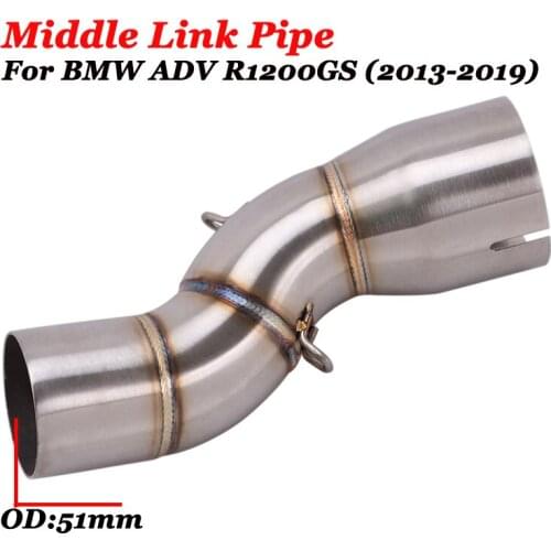 For BMW ADV R1200GS 2013-2019 Motorcycle GP Exhaust Pipe Connection Mid Middle Link Pipe Tube Modified Moto Escape Slip-on 51mm