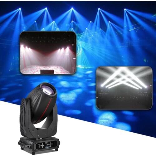 380W 24Prisms Beam Moving Head Light DMX512 White Light + 7 Glass Patterns Disco DJ Wedding Concert Zooom Moving Head Lights