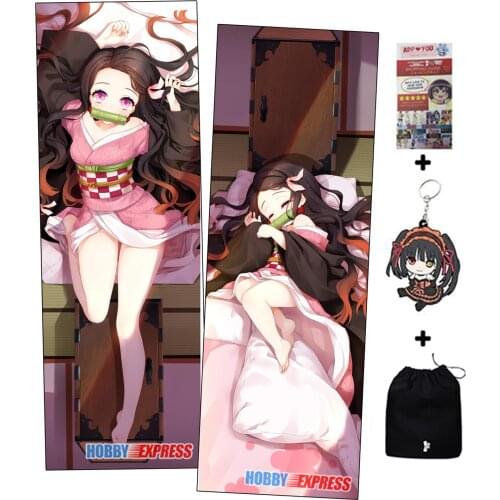Hobby Express Nezuko Kamado Kimetsu no Yaiba Dakimakura Japanese Otaku Waifu Hugging Body Pillow Cover ADP19064-1