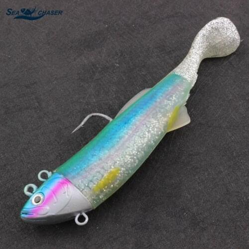 1pcs 26cm 440g overweight Big Size Simulate Fish Lure Deep Sea Fishing Lures Artificial Soft Bait Lead head Lure Fishing