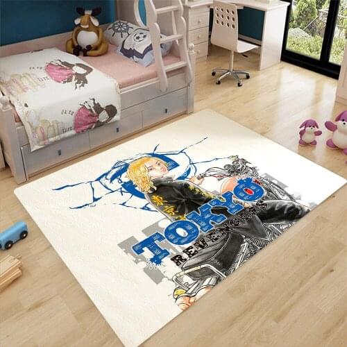Tokyo Avengers Anime Printed Pattern Carpet Mat Living Room Bedroom Kids Play Bedside Comfortable Foot Mat Bathroom Rug