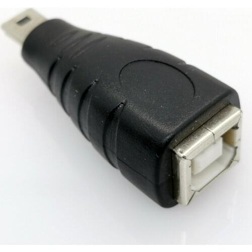 Mini USB 2.0 A male to B Female Adapter Connector AF to BM Converter Mini Portable Black Adapter for PC Computer Phone Printer