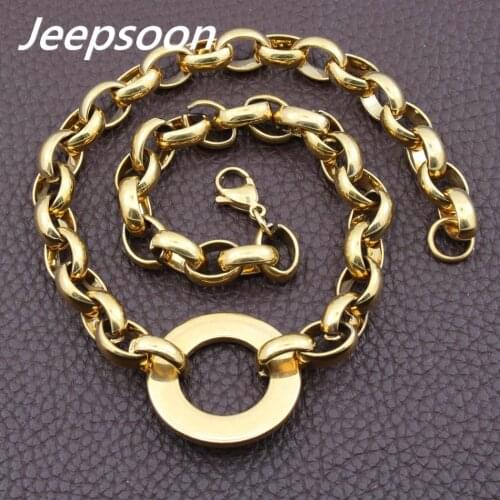 Fashion Stainless Steel Jewelry For Woman Round Necklace Chain High Quality Multi-Color For Choose Jeepsoon NGEGAEBG