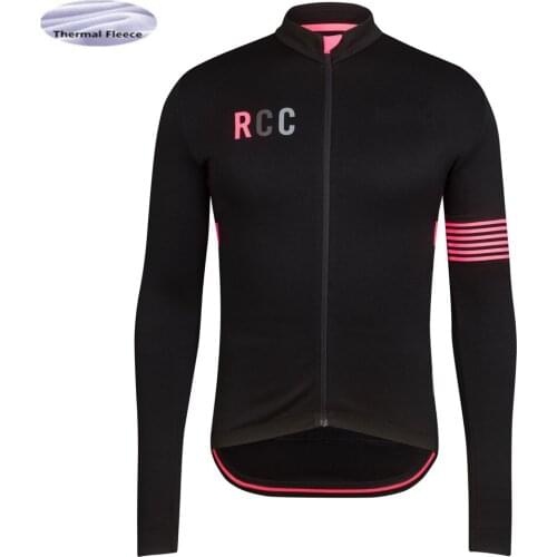 RCC 2022 Men Winter Thermal Fleece Jacket Long Bike Cycling Jersey Outdoor Bicycle Triathlon Shirt Wear Clothes Mountain Uniform