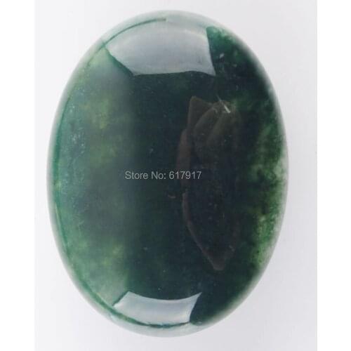 Natural Algae Agates Gem Stones Oval Beads Cabochon CAB No Drill Hole 30x40x8mm Jewelry Making 1PCS TU3152